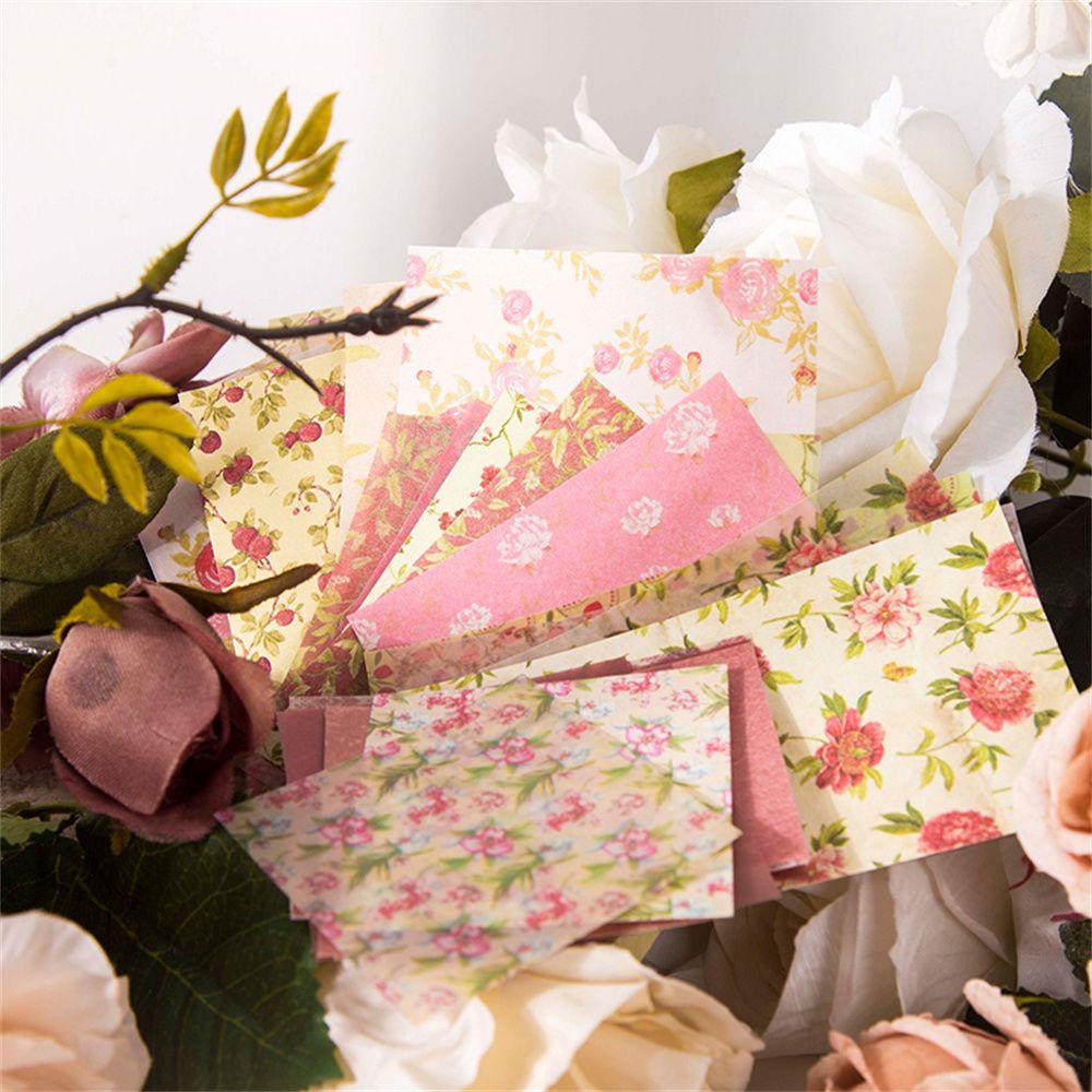 Solighter 30Sheets Bahan Paper Diary Album Scrapbooking Vintage Flower Town Series