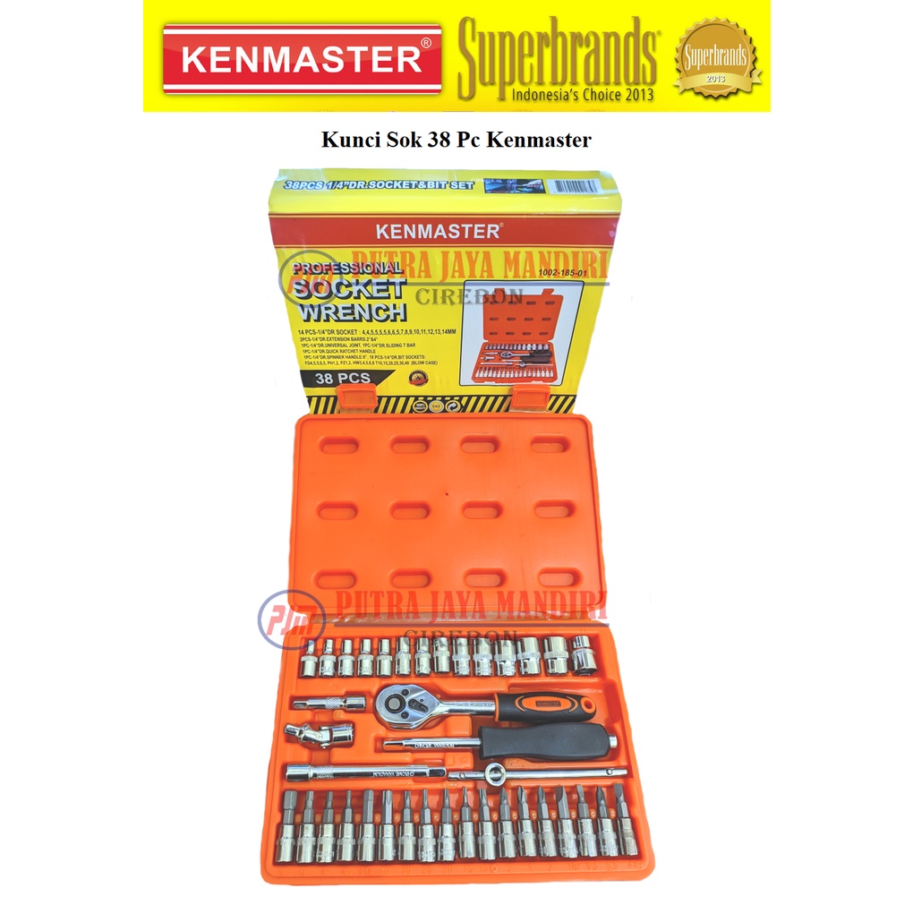 Kenmaster Kunci Sok Shock 38 Pc / Kunci Sok Set 38 Pcs Wrench / Kunci Shock 38 Pc