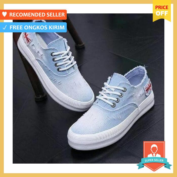 Sepatu Wanita Kets Casual Bendera Sp49 Biru Muda Biru Muda, 37