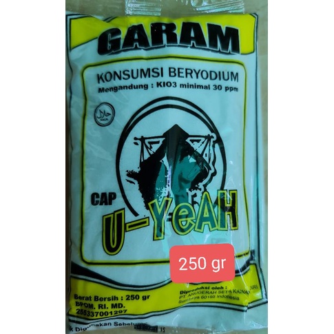 

Garam Halus Cap U-YEAH 250gr,1.500