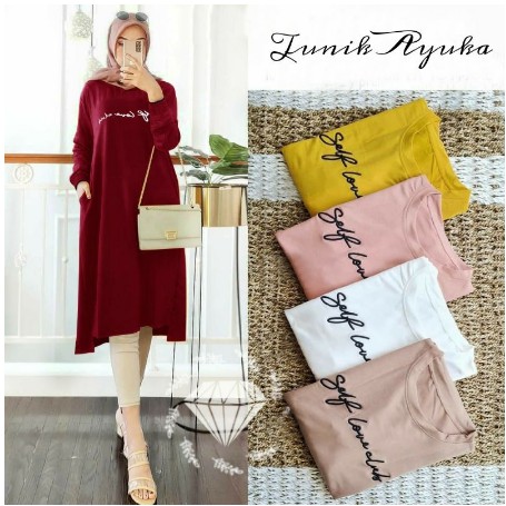 Fashion Baju Wanita Long Tunic Dianara Tunik Muslim Wolfis Premi TUNIK JUMBO