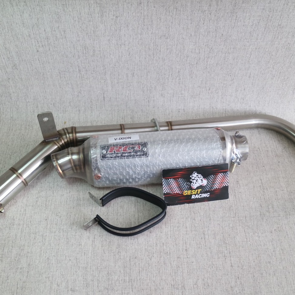 Knalpot Racing Vixion RC3 Full Stainless ORI