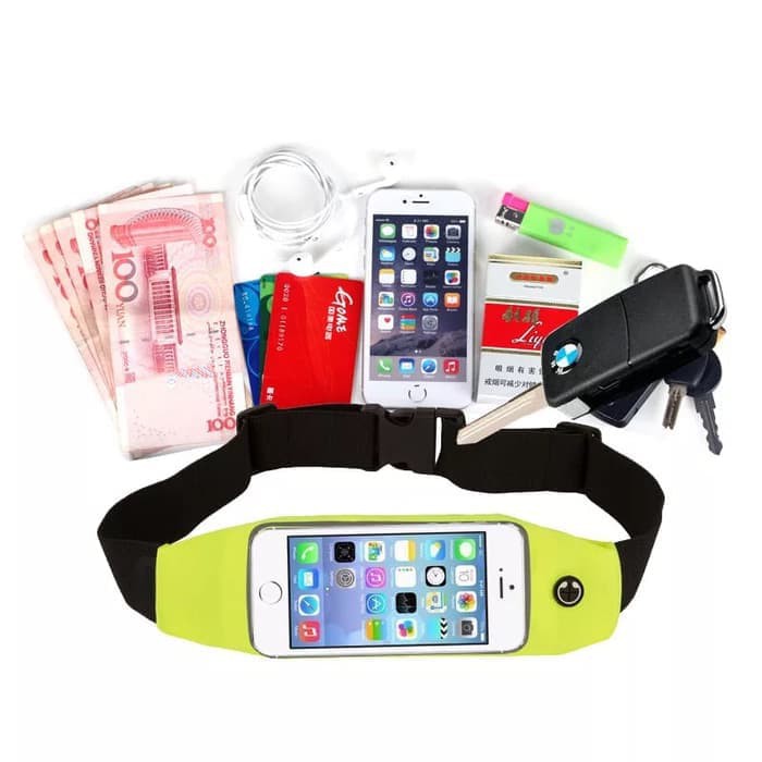 Touchscreen Waterproof Running belt Waist Bag Tas Pinggang Olahraga