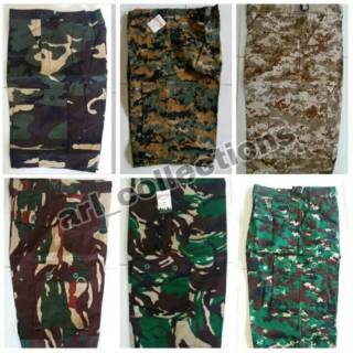  Celana  pendek loreng army  celana  cargo  tactical pria 