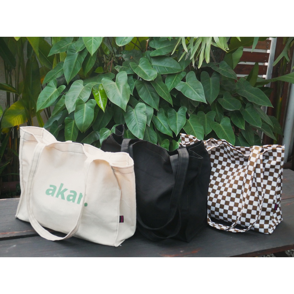 Totebag Tas Bahu Wanita Tas Kanvas Tas Ngampus Tas Tekolah Tebal Kanvas Premium