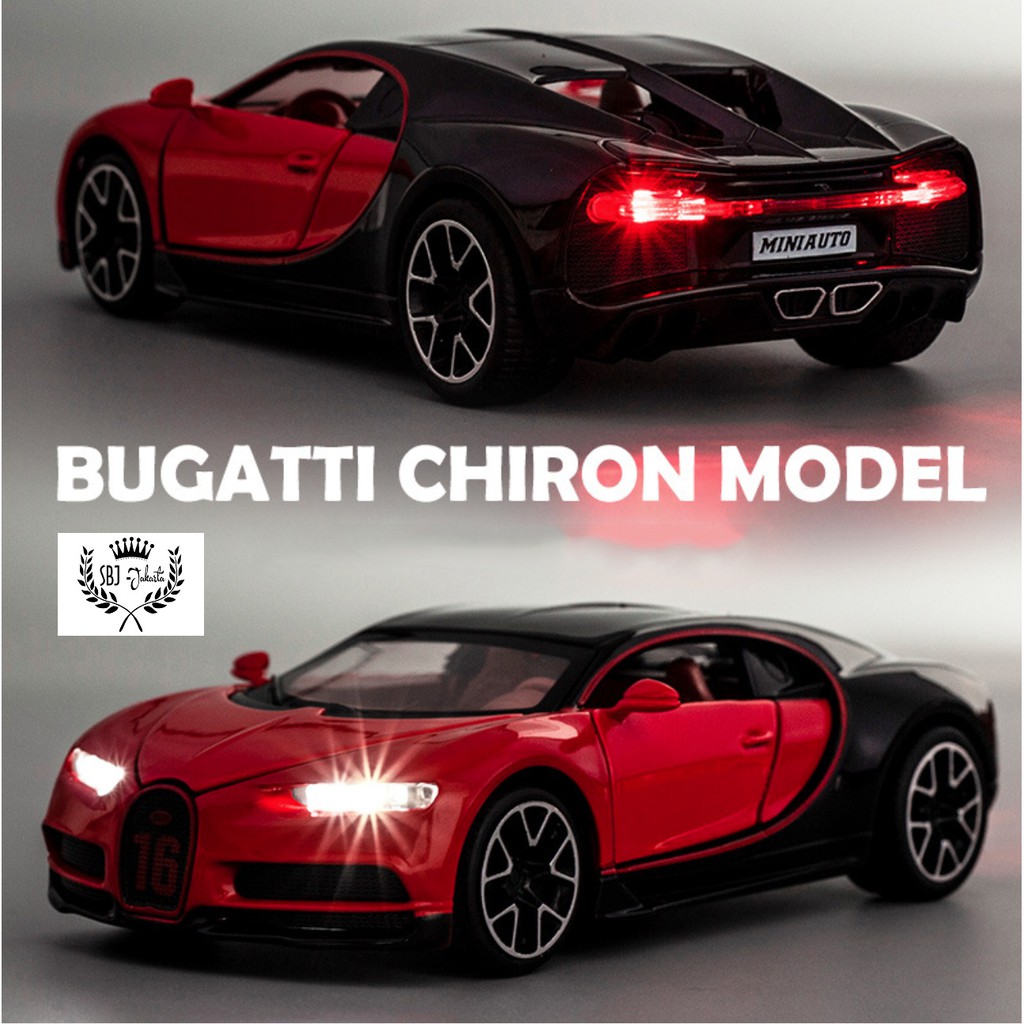 Diecast Miniauto Original Mobil BUGATTI CHIRON Metal Collection 1:32