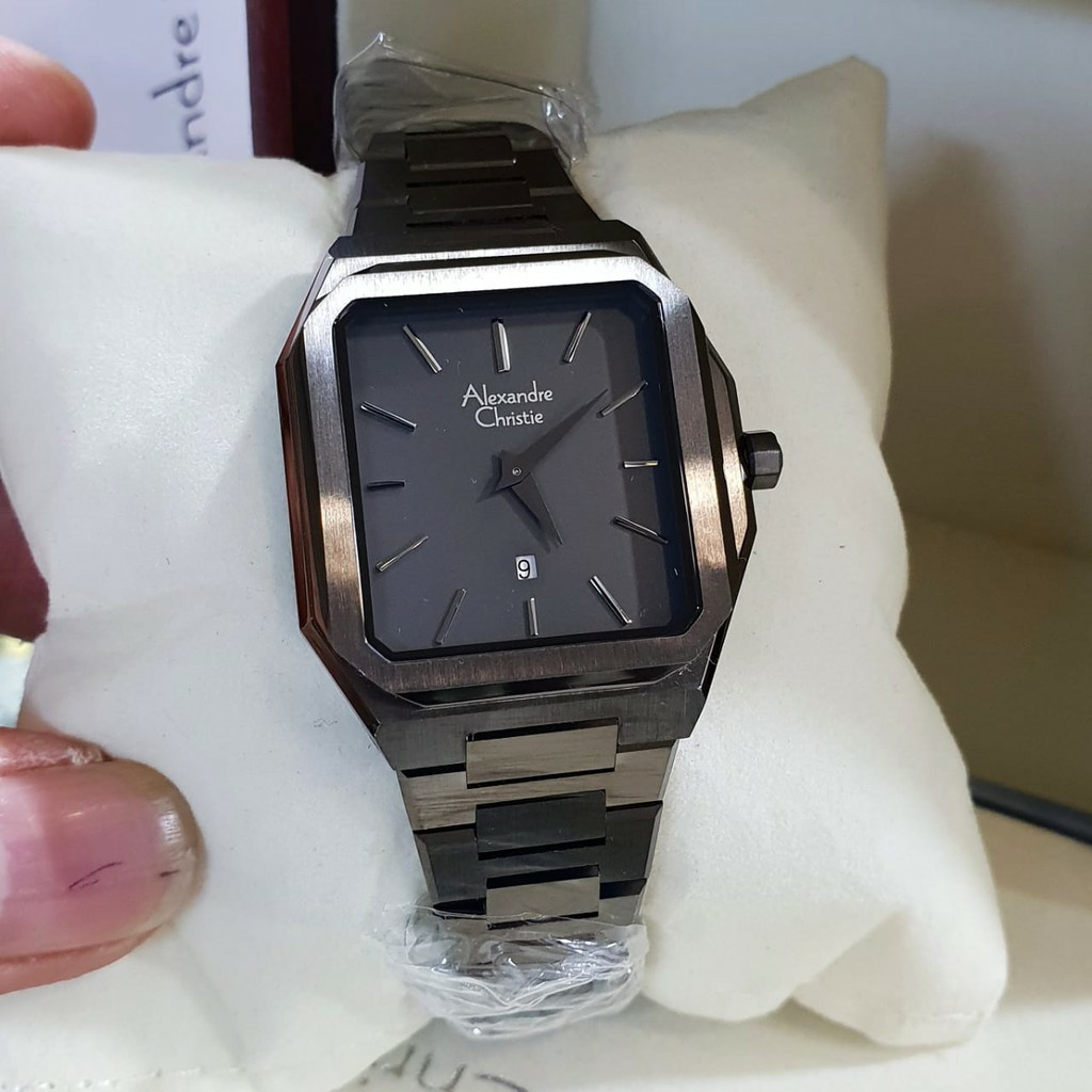 AC alexandre Christie  AC 8601 WANITA original stainless steel HITAM ABU