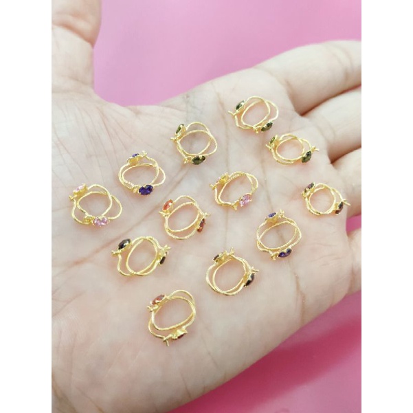 ANTING KENIP BAYI/ANAK MATA WARNA PERAK 925 LAPIS EMAS 24K