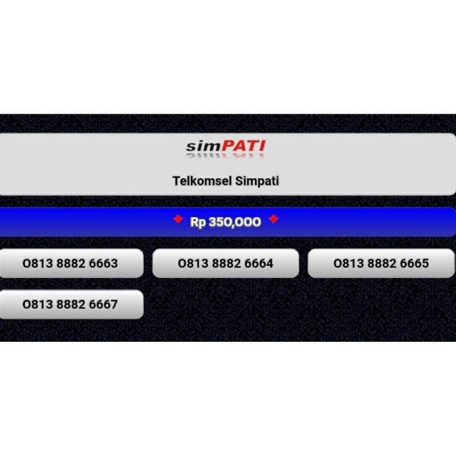 NOMOR CANTIK SIMPATI DOBEL TRIPEL 0813 8882 666X