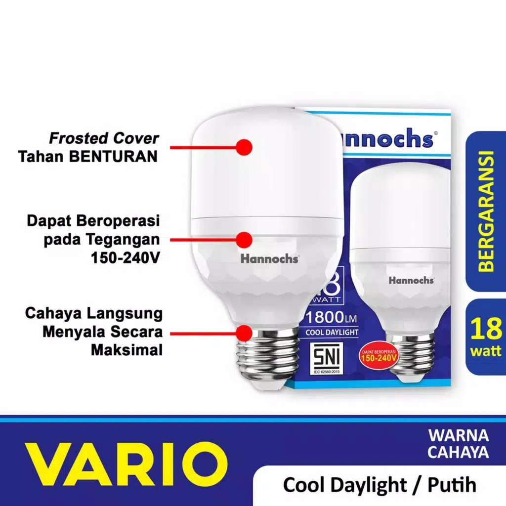 Hannochs Lampu LED Capsule Vario 18 Watt - Cahaya Putih