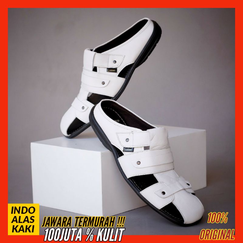 Bustong Kulit Asli Pria Putih/White | CEVANY TUTONG