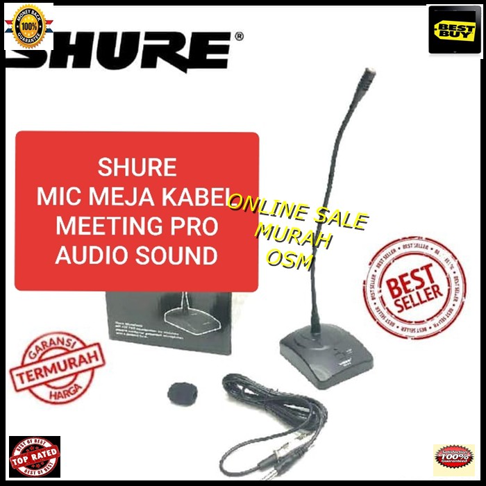 Shure condenser condesor mic meja mikrophone table podium microphone pro audio sound sistem vokal vocal mik profesional panggung dj studio meeting rapat pengeras suara  suara bagus, jernih dan bersih 1bh microphone 1bh kabel 5-7meter 1bh busa Suara bagus,