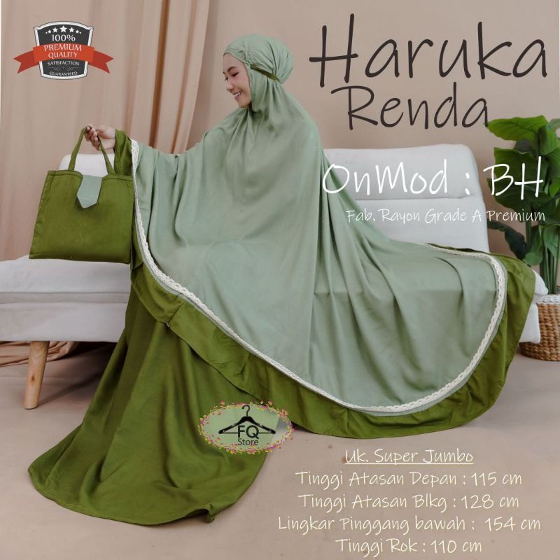 HARUKA MUKENA / MUKENA RAYON DEWASA JUMBO  MUKENA DEWASA MURAH /MUKENA RAYON MURAH / MUKENA RAYON AD