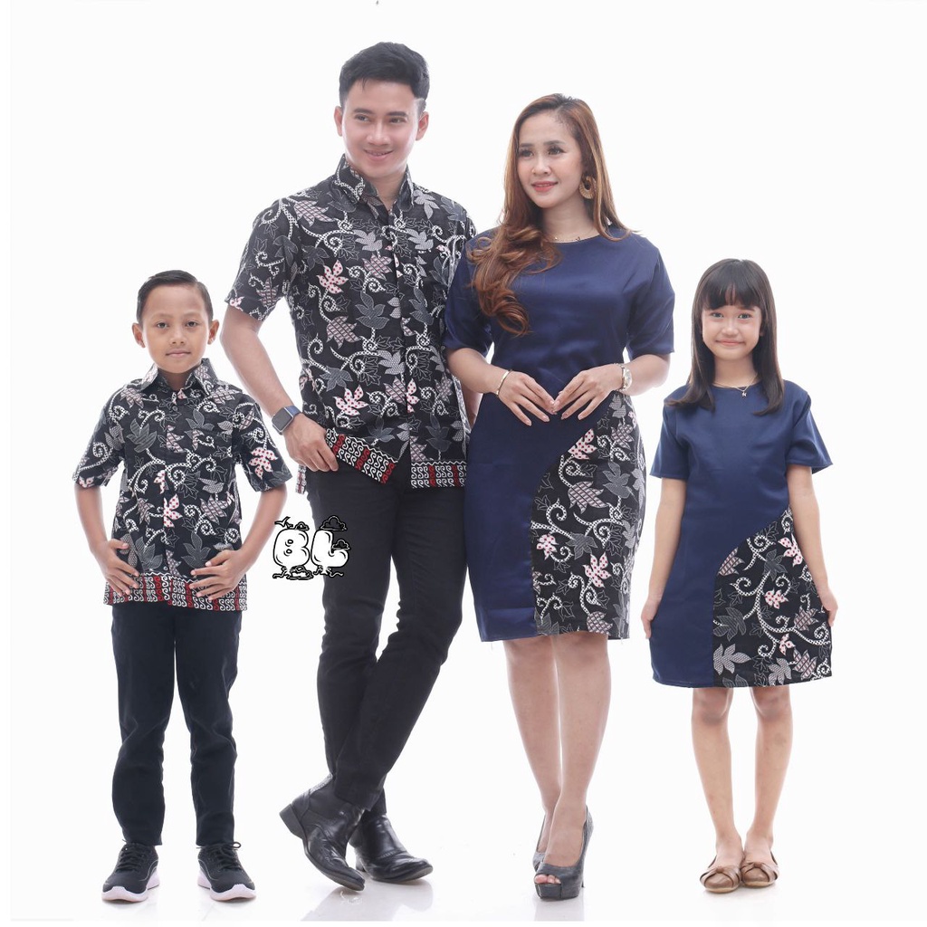 BAJU DRESS WANITA MODERN MODEL TERBARU MOTIF BATIK LENGAN PENDEK SELUTUT PARTY NATAL SERAGAMAN KELUARGA