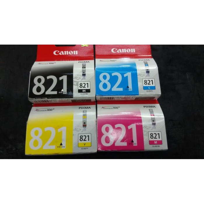 Tinta cartridge canon 821 black and color original sisa stock