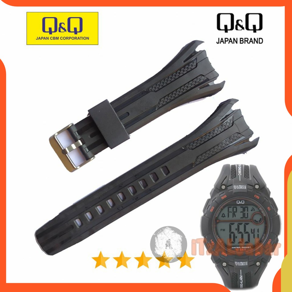 Tali jam tangan Q&amp;Q M121 Rubber strap Tali jam QQ M121