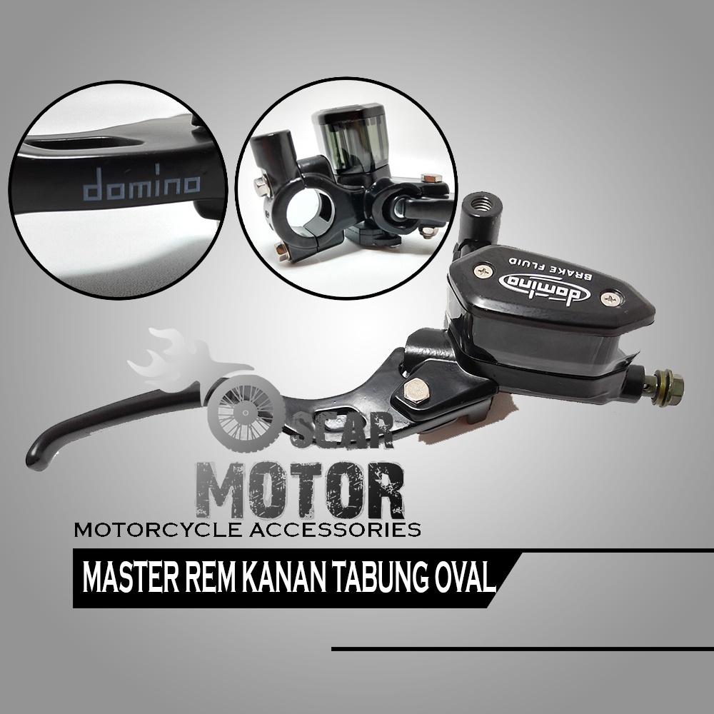 handle master rem dmn set kiri kanan math black tabung oval full metal motor