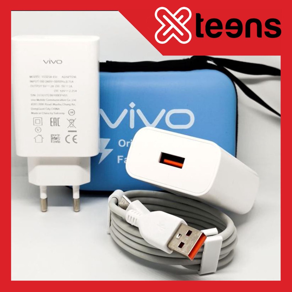 TC / Travel Charger Vivo  + Packingan Dompet Import For Micro Usb TIPE C Fast Charging.