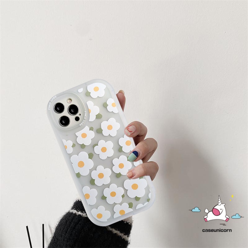 Flower Case Samsung A04s A13 A04 A31 A52S A03S A30S A12 A22 A21s M21S A33 M23 A03 A72 A32 A20S A50 A23 A73 5G S20FE S21FE A10s A51 A52 A53 A1 A02s Soft Tpu Fresh Daisy Tutup Belakang