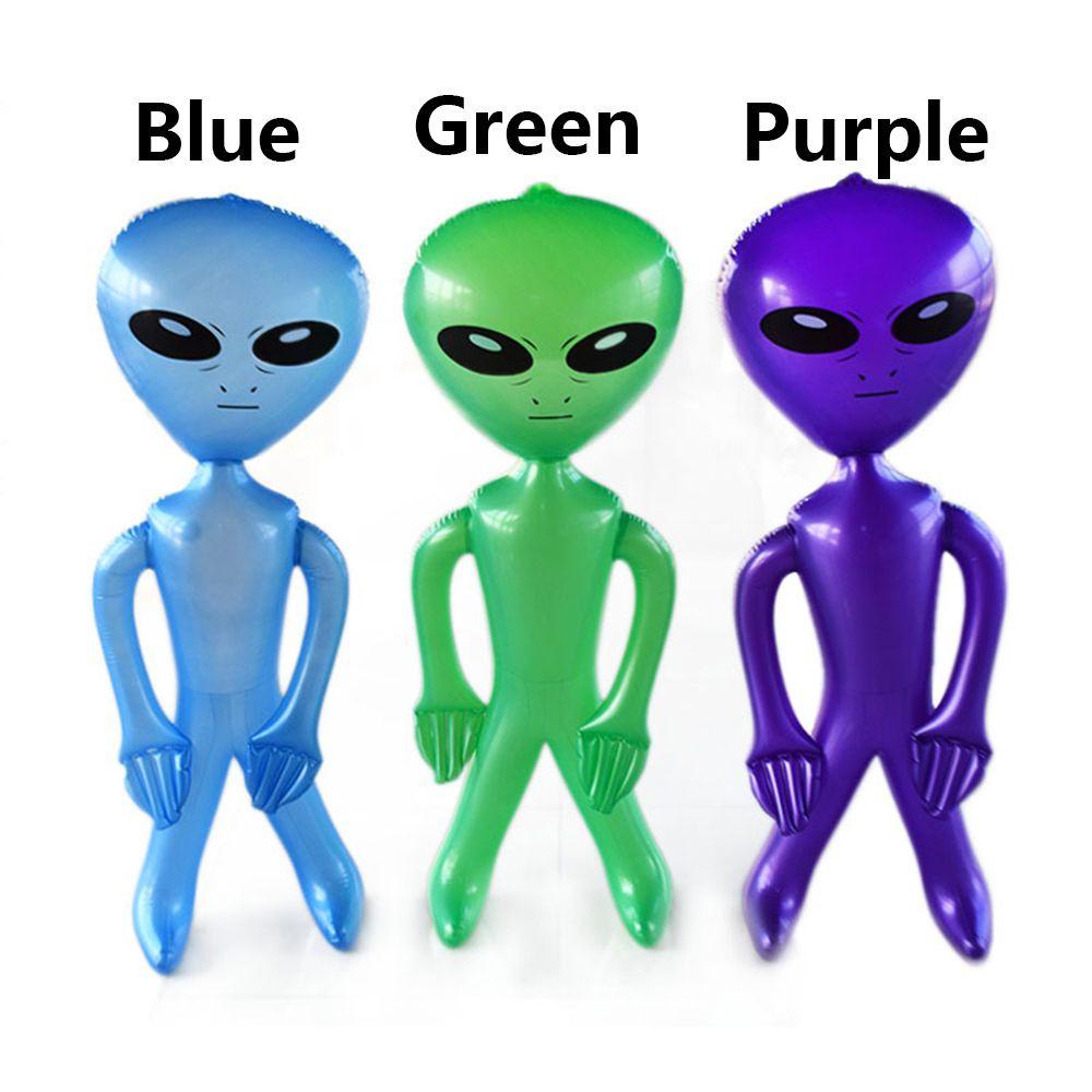 Nanas 90CM Model Alien PVC Dekorasi Halloween Untuk Festival Bar Mainan Tiup