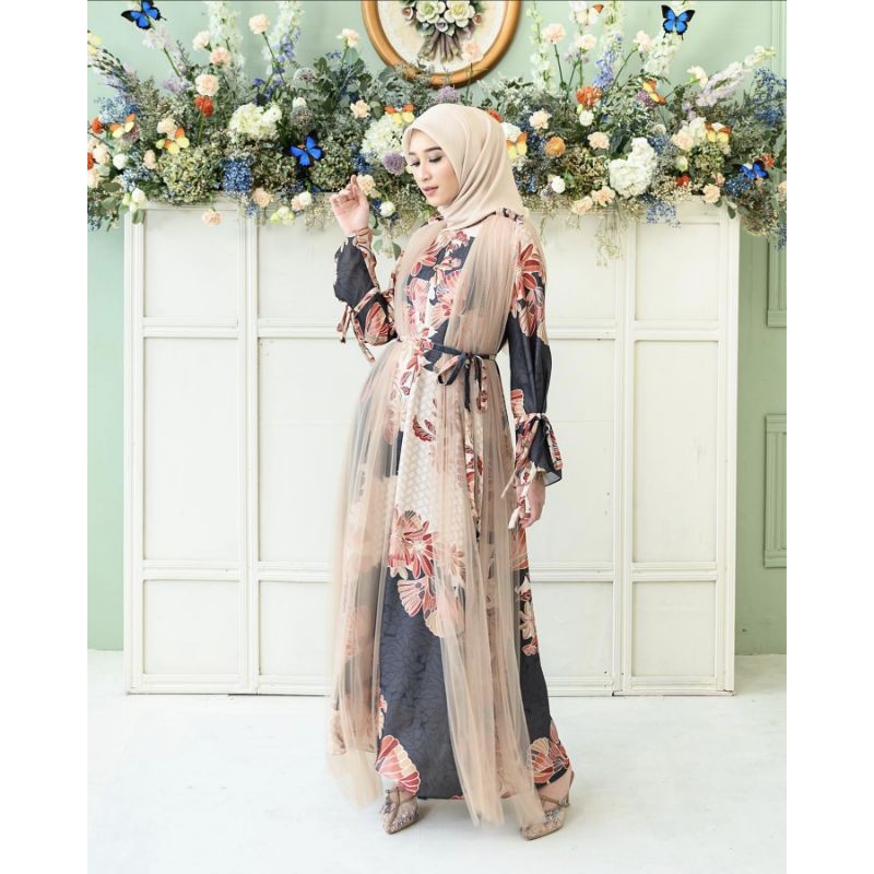 Alyssa Dress With Tulle Ruby Size S