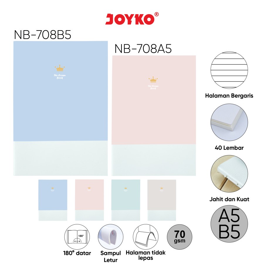 

Joyko NB-708 Ruled Notebook Buku Catatan Bergaris A5 B5