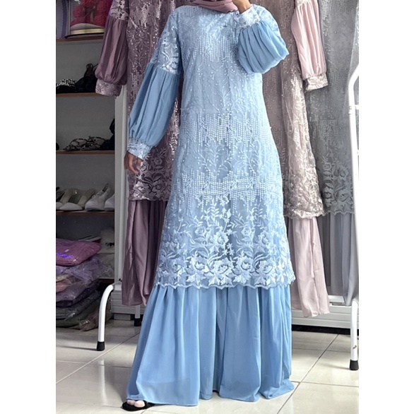 Dress Gamis maxy Luna Gucci brukat flower floral alunicorn puthic premium import bangkok bkk