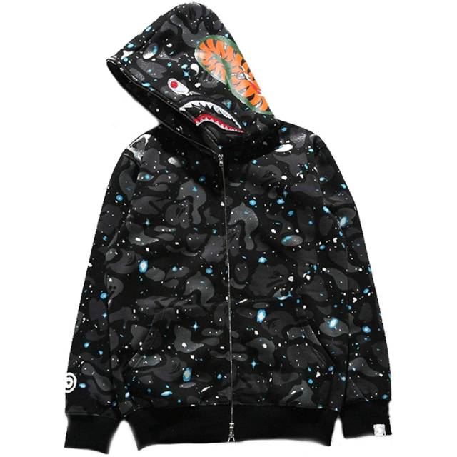 BAPE SPACE CAMO SHARK FULL ZIP HOODIE