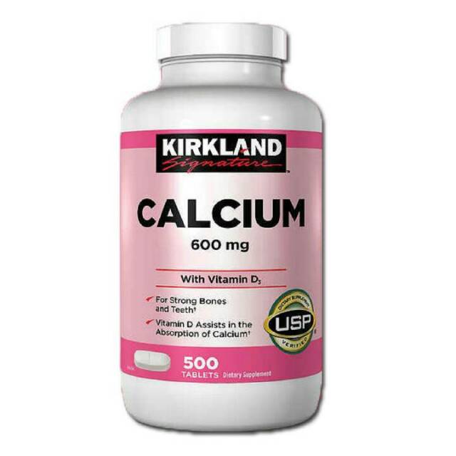 Kirkland Signature Calsium 600 mg with Vitamin D3 500 Tablets