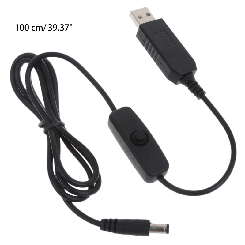 Zzz Kabel Konverter Power Supply Step Up DC 5V Ke 12V USB Dengan Saklar