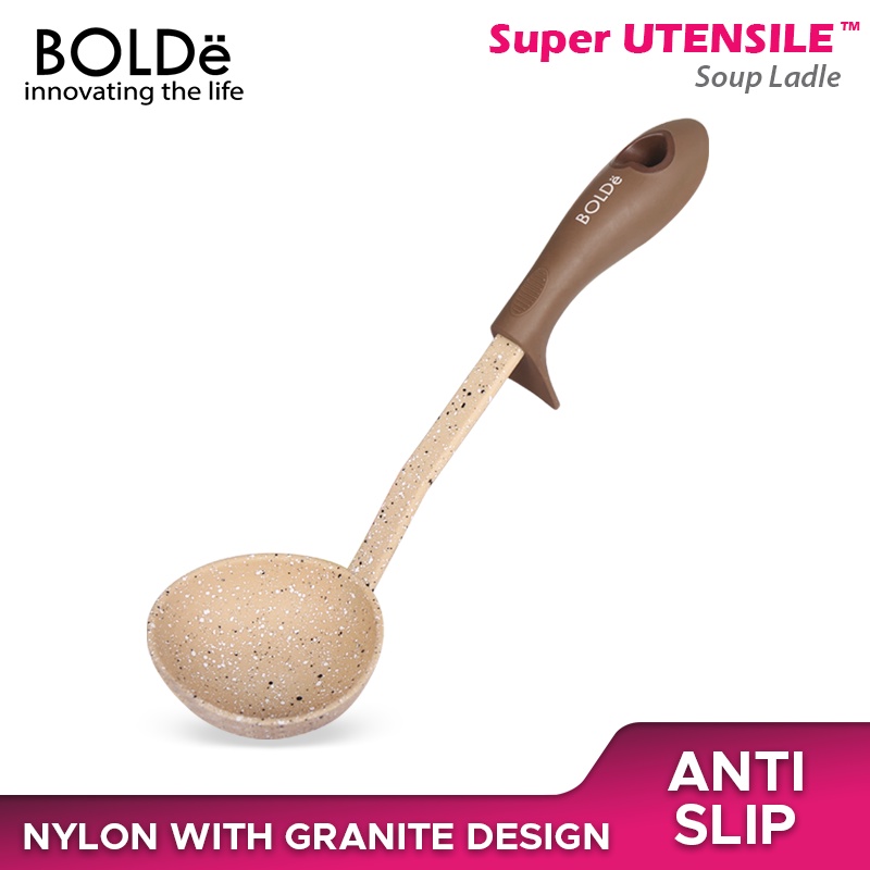 Super UTENSILE BOLDe Granite Series Soup Ladle Beige