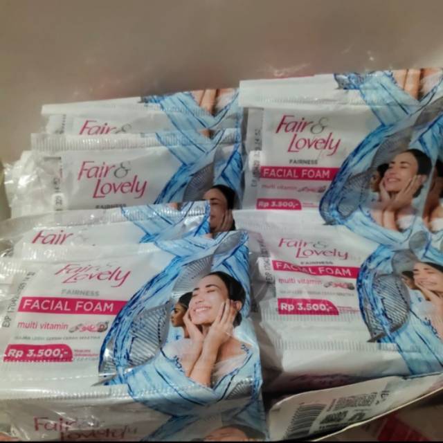 fair & lovely facial foam sachet renceng 12pc (sabun cuci muka)