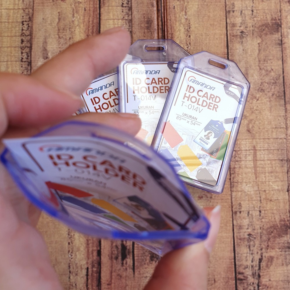 1 Pak isi 5 PCS Soft Card holder Amanda 1 kartu / slot T-014V - Card Case Lentur B1 Tegak