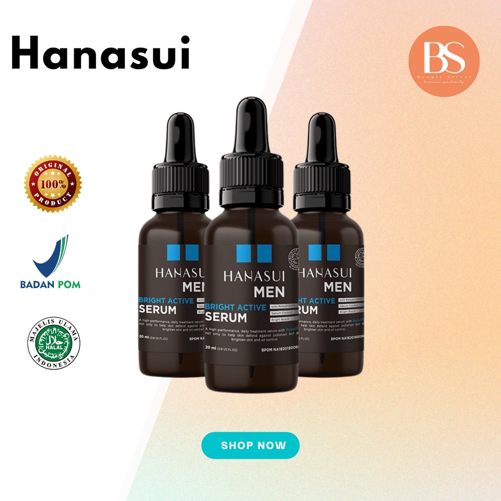 HANASUI Men Bright Active Serum 20ml (100% ORIGINAL & BPOM)