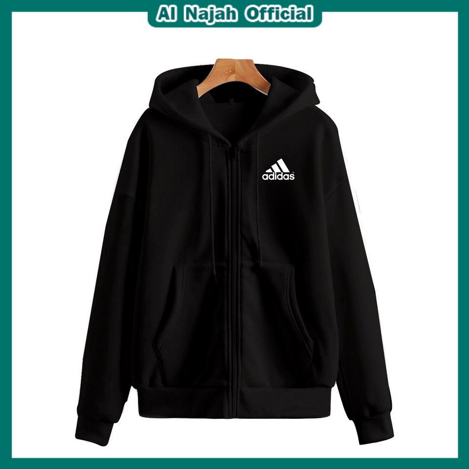 Jaket Pria Adidas Resleting Premium / Hoodie Adidas Original Pria Wanita