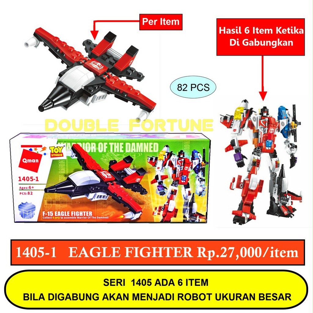 1405-1 QMAN ROBOT WARRIOR OF THE DAMNED MAINAN ANAK BRICK LEGO BALOK SUSUN EDUKATIF