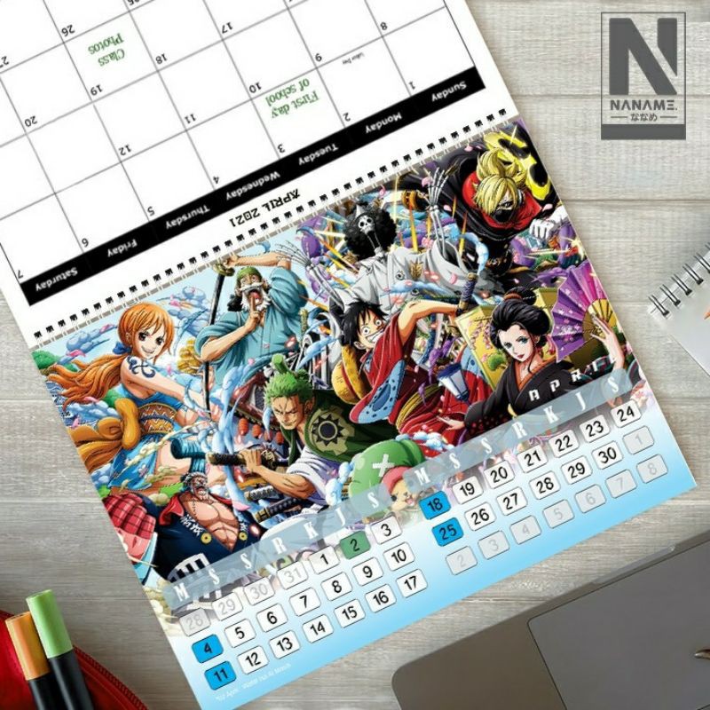 Jual Kalender 2025 Anime Calendar *FREE STICKERS* One Piece