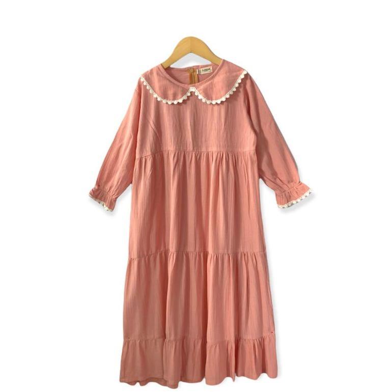 Gamis Anak Perempuan Usia 6-10 Tahun Rayon Crinkle Aisha