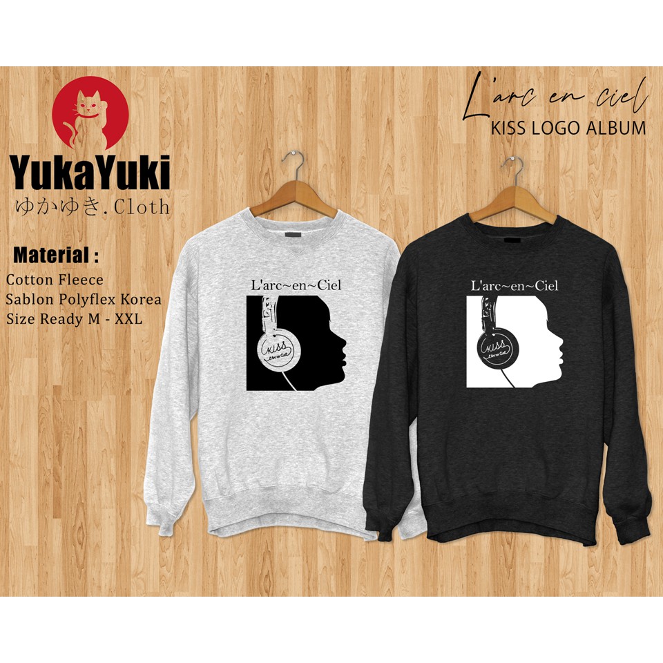 Sweater Basic L Arc En Ciel Kiss Album Logo Shopee Indonesia