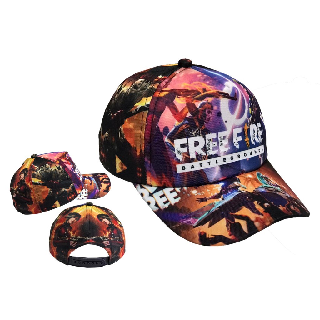 Topi Anak laki laki ff Freefire Full print / Topi mobile legend / topi pubg terbaru [ COD ]