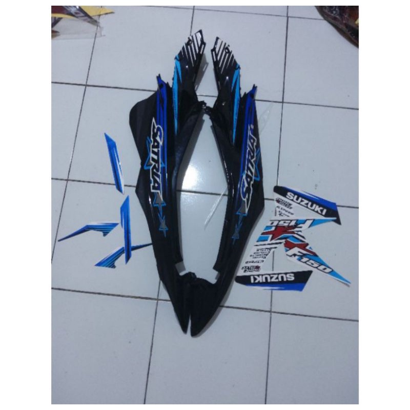 Cover Body Belakang Satria Fu Facelift Fl Hitam Ber stripping