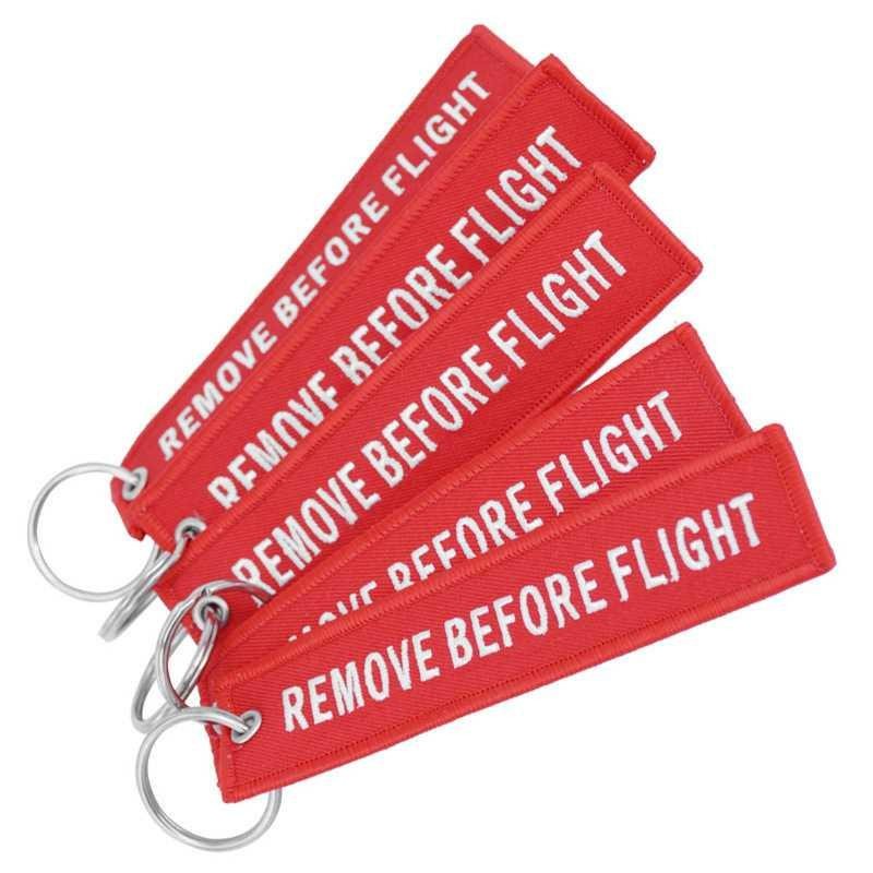 Gantungan Kunci Fashion Tag Remove Before Flight - AE120693 - Red