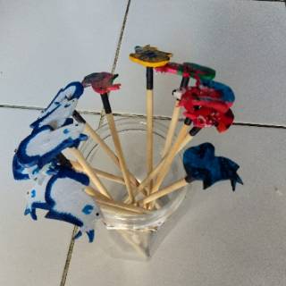 flaring stick ikan cupang model blue rim | shopee indonesia