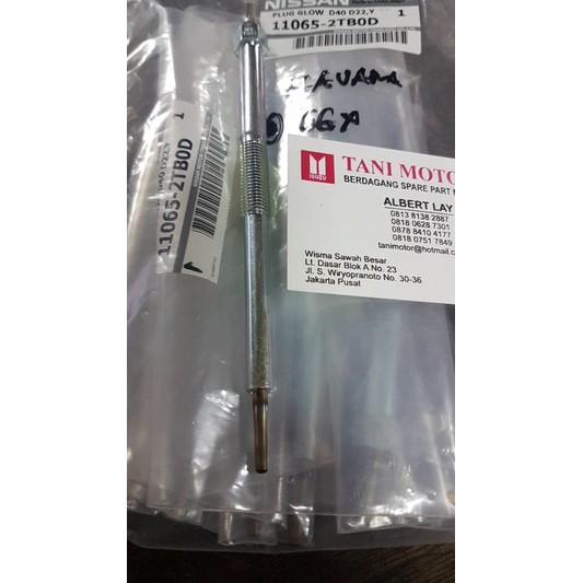 Busi Pemanas Plug Glow Nissan Navara D40 Asli