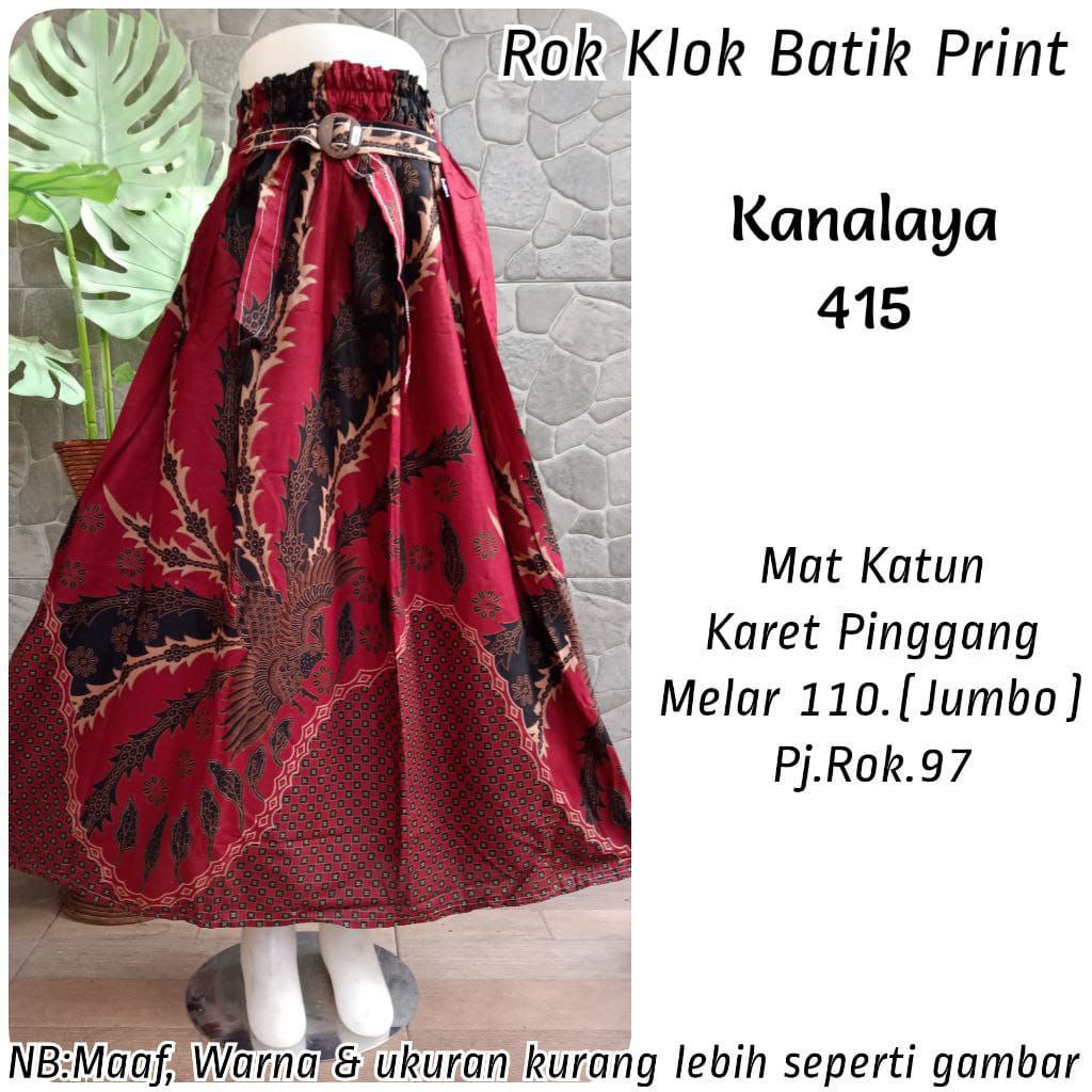 (Dijamin RealPict) Rok Batik original Pekalongan garansi harga termurah Rok Klok Modern By BellaQ-Kanalaya 415