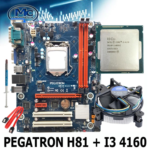 Mainboard Mobo Motherboard H81 1150 Processor Intel Core i3 4160