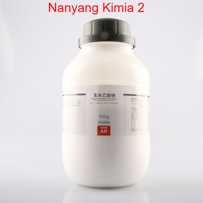 Sodium Acetate Anhydrous, Analytical Reagent (AR) 500g