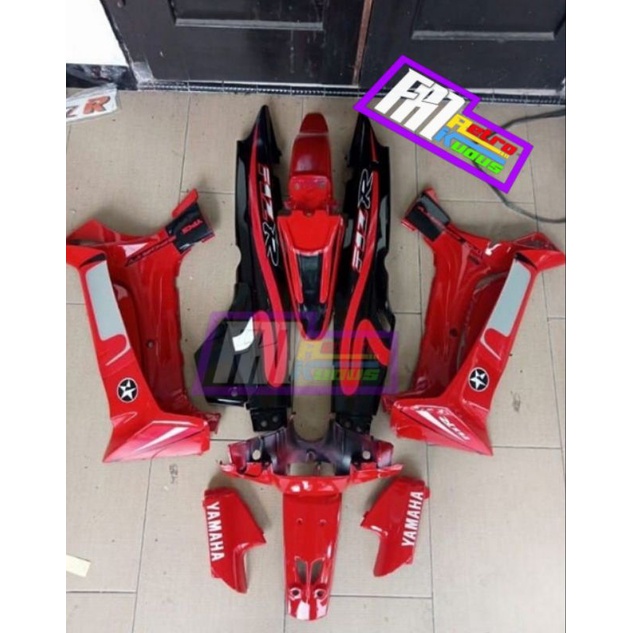 Paket Body Bodi set Halus Yamaha FizR Fiz R bahan tebal berkualitas Caltex merah