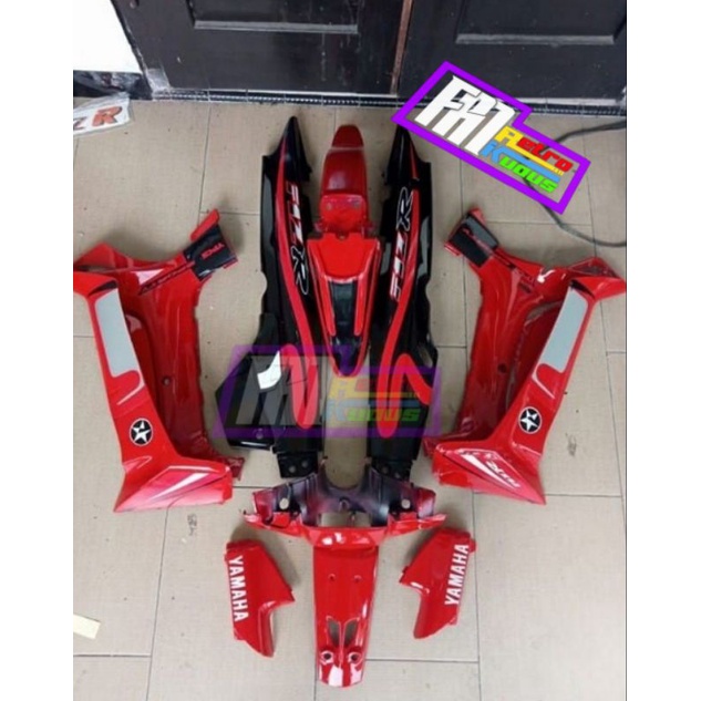 Paket Body Bodi set Halus Yamaha FizR Fiz R bahan tebal berkualitas Caltex merah