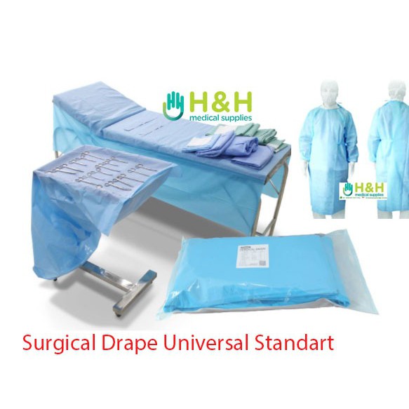 Surgical Drape Universal Standart Sterile / Alas Meja Operasi / Surgical Gown Lengkap / Sterile